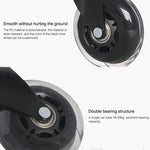 Roue transparente noire en PU de 2,5 pouces adaptée pour chaise de bureau 11x22mm, roue universelle silencieuse à vis, roue de 2,5 pouces