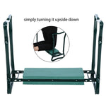 Coussinets de genoux pliants en acier inoxydable, tabouret de jardin