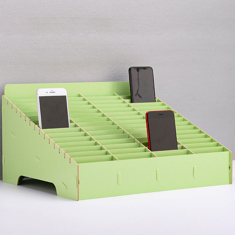 Support en bois multi-cellules pour films de téléphone portable, présentoir de bureau, 60 cases, taille : 41,7x34,5x23 cm, 60 cases, rose, 60 cases, vert, 60 cases, bleu