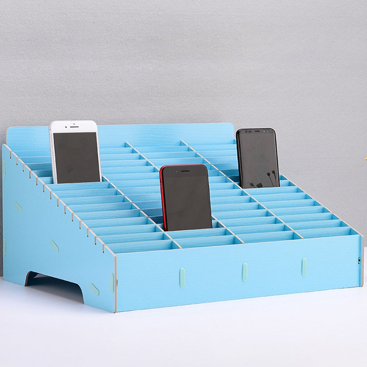Support en bois multi-cellules pour films de téléphone portable, présentoir de bureau, 60 cases, taille : 41,7x34,5x23 cm, 60 cases, rose, 60 cases, vert, 60 cases, bleu
