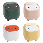 Mini poubelle de bureau double couche à bouton-poussoir