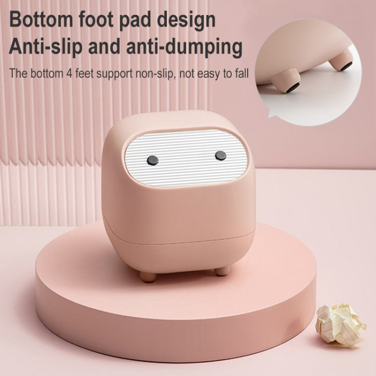 Mini poubelle de bureau double couche à bouton-poussoir