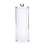 Boîte cosmétique ronde transparente rehaussée en plastique, boîte de rangement pour cotons, boîte à cotons rehaussée
