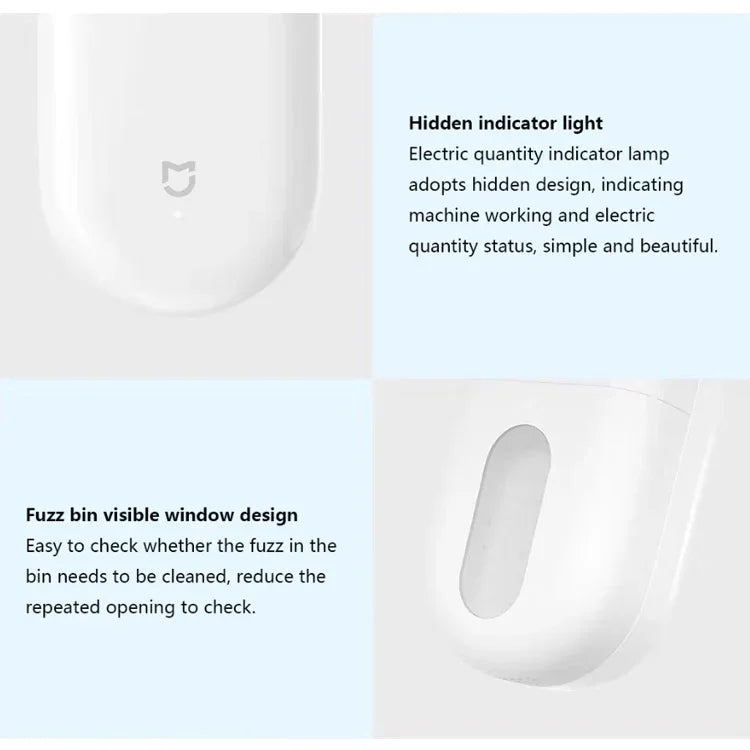 Rasoir portable mini original Xiaomi Mijia, boule de laine, charge USB, épilateur électrique anti-peluches, épilateur 1