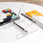 Support de clavier amovible en acrylique transparent double couche YX003-2, YX003-2