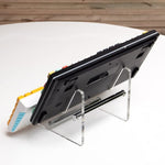 Support de clavier amovible en acrylique transparent double couche YX003-2, YX003-2