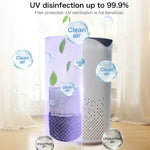 Purificateur d'air anionique portable carré avec stérilisation UV, humidificateur d'air pour voiture et maison, stérilisation UV carrée