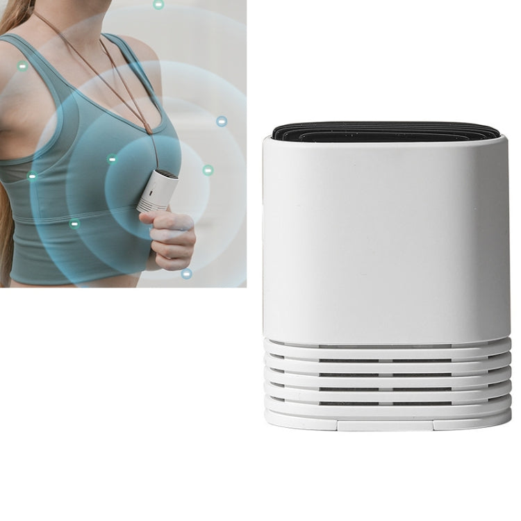 HE-K001 Purificateur d'air portable USB rechargeable à ions négatifs, suspendu au cou, pour usage domestique, élimination du formaldéhyde