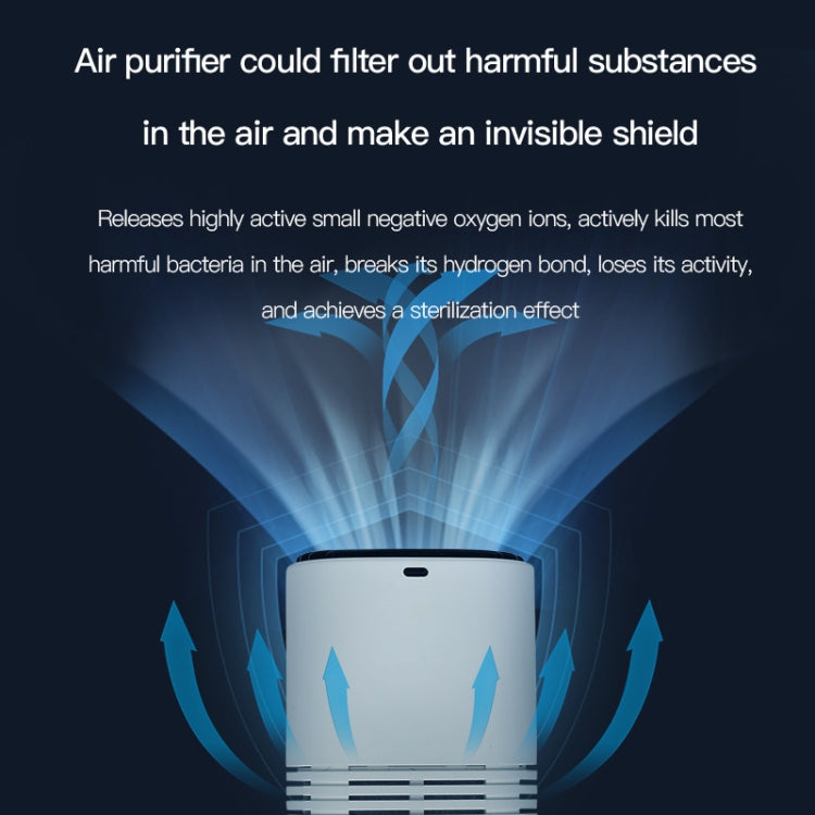 HE-K001 Purificateur d'air portable USB rechargeable à ions négatifs, suspendu au cou, pour usage domestique, élimination du formaldéhyde