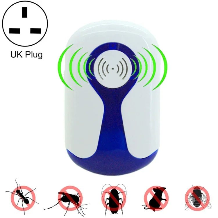 Répulsif électronique ultrasonique 3W anti-moustiques, rats et insectes avec lumière, prise US, AC 90-240V, prise UK, prise US