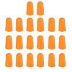 Dix paires de bouchons d'oreilles en mousse à mémoire de forme douce orange non toxique pour dormir
