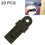 20 pièces pinces de fixation coupe-vent pour auvents de tente extérieure Boucle multifonctionnelle pour corde à vent
