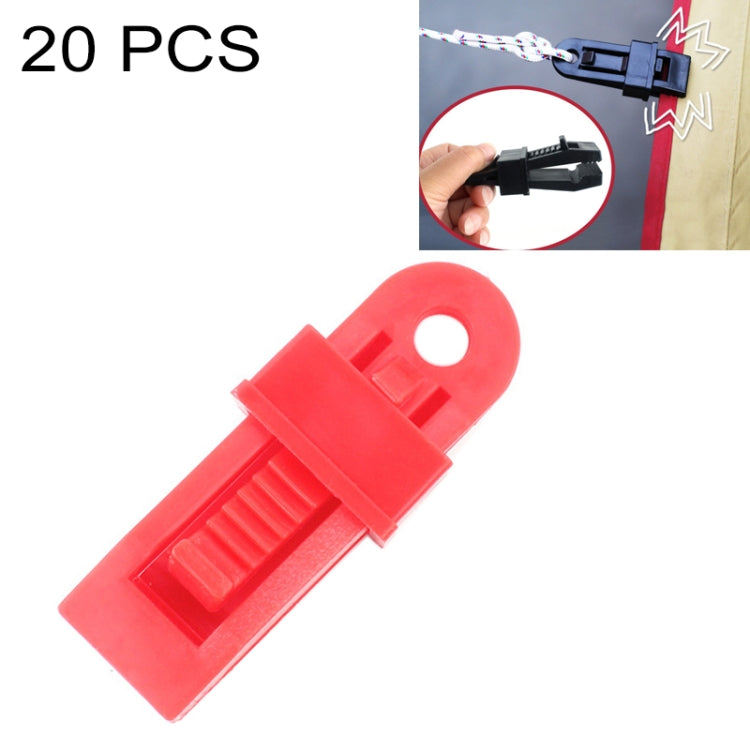 20 pièces pinces de fixation coupe-vent pour auvents de tente extérieure Boucle multifonctionnelle pour corde à vent