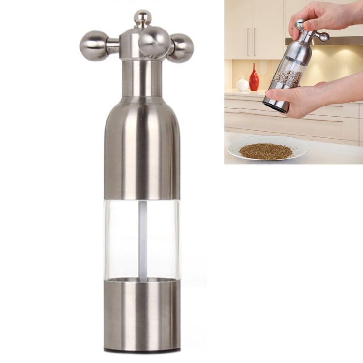 MICLAN Moulin à poivre en acier inoxydable 304 en forme de gouvernail, taille : L, L