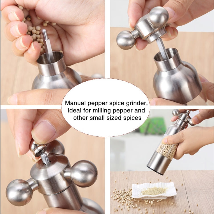 MICLAN Moulin à poivre en acier inoxydable 304 en forme de gouvernail, taille : L, L