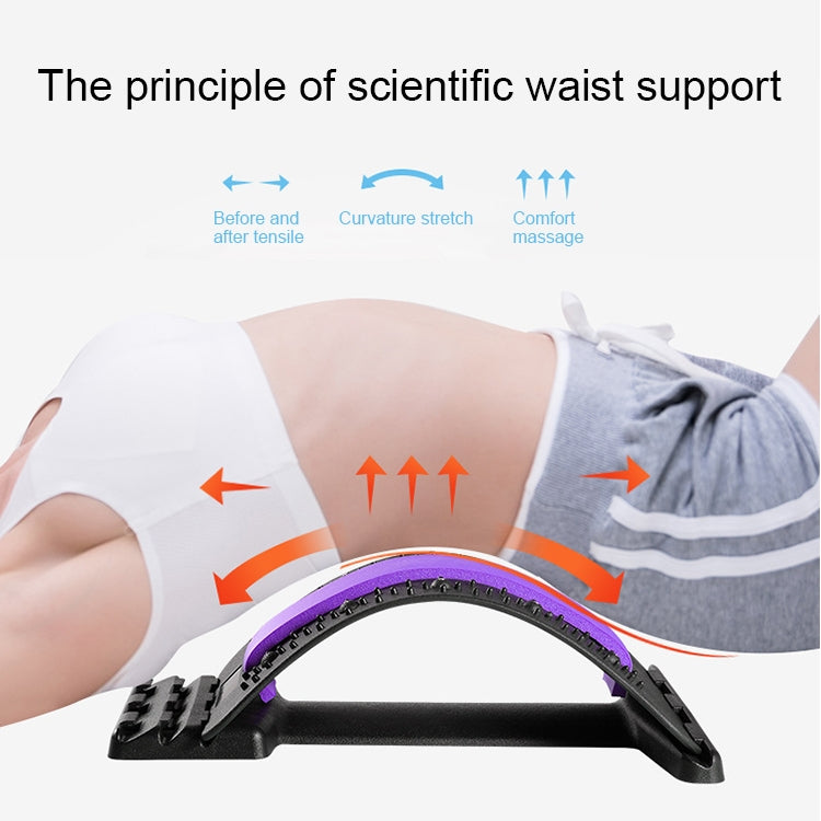 Appareil d'étirement par traction lombaire, correcteur de posture, support lombaire, soulagement des douleurs dorsales, masseur de dos, Rouge Blanc, Blanc Vert, Blanc Bleu, Blanc Violet, Noir Vert, Noir Bleu, Noir Violet, Noir Rouge
