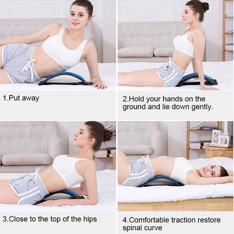 Appareil d'étirement par traction lombaire, correcteur de posture, support lombaire, soulagement des douleurs dorsales, masseur de dos, Rouge Blanc, Blanc Vert, Blanc Bleu, Blanc Violet, Noir Vert, Noir Bleu, Noir Violet, Noir Rouge