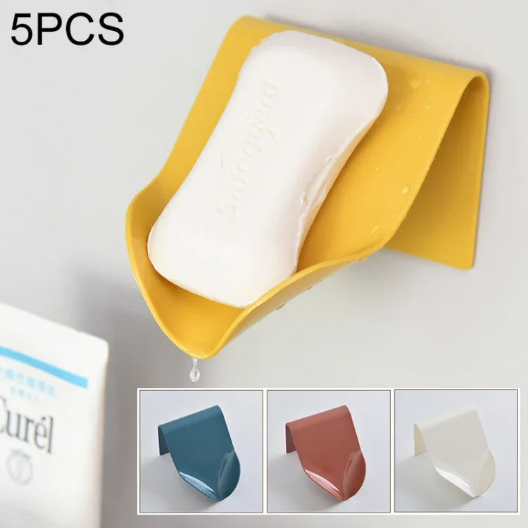 Boîte à savon drainante multifonctionnelle sans trace murale 5 PCS, Livraison couleur aléatoire