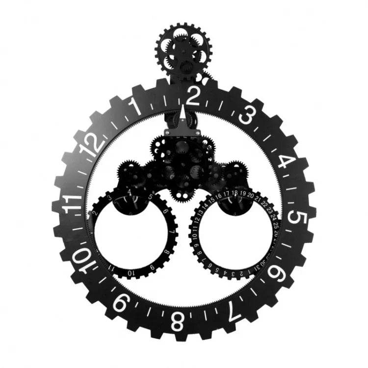 Horloge murale mécanique triangulaire style européen simple pour la maison, Noir
