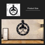 Horloge murale mécanique triangulaire style européen simple pour la maison, Noir