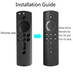 Housse de télécommande en silicone lavable antidérapante pour télécommande Amazon Fire TV