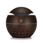 Humidificateur USB motif grain de bois évidé, lampe d'aromathérapie sept couleurs, pulvérisateur d'alcool automatique avec télécommande (bleu ciel), HC0372A, HC0372B, HC0372C, HC0372D, HC0372F, HC0372G, HC0372H, HC0372I, HC0372J, HC0372K