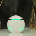 Humidificateur USB motif grain de bois évidé, lampe d'aromathérapie sept couleurs, pulvérisateur d'alcool automatique avec télécommande (bleu ciel), HC0372A, HC0372B, HC0372C, HC0372D, HC0372F, HC0372G, HC0372H, HC0372I, HC0372J, HC0372K