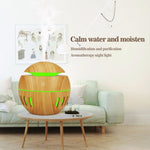 Humidificateur USB motif grain de bois évidé, lampe d'aromathérapie sept couleurs, pulvérisateur d'alcool automatique avec télécommande (bleu ciel), HC0372A, HC0372B, HC0372C, HC0372D, HC0372F, HC0372G, HC0372H, HC0372I, HC0372J, HC0372K