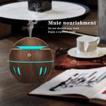 Humidificateur USB motif grain de bois évidé, lampe d'aromathérapie sept couleurs, pulvérisateur d'alcool automatique avec télécommande (bleu ciel), HC0372A, HC0372B, HC0372C, HC0372D, HC0372F, HC0372G, HC0372H, HC0372I, HC0372J, HC0372K