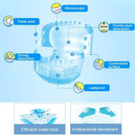 KANG YI DOCTOR couches pour adultes en tissu pour femmes et hommes âgés handicapés, couche jetable pour incontinence, L, convient pour tour de taille : 1,7-2,5 pieds, L 10 pcs
