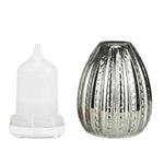Machine d'aromathérapie créative en forme de vase 100ml Humidificateur en verre 3D Vaporisateur automatique d'alcool avec lampe LED colorée, Humidificateur en verre 3D
