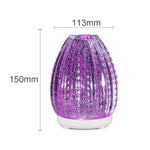 Machine d'aromathérapie créative en forme de vase 100ml Humidificateur en verre 3D Vaporisateur automatique d'alcool avec lampe LED colorée, Humidificateur en verre 3D