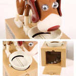 Tirelire automatique en forme de chiot gourmand, boîte à pièces, tirelire chien