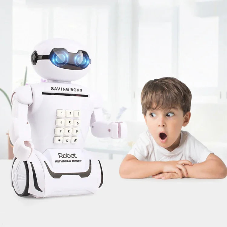 Tirelire Robot multifonction Lampe de bureau Code tirelire pour enfants, Banque Robot