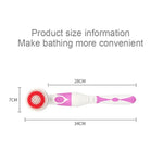 Brosse de bain électrique étanche multifonctionnelle à long manche avec 4 têtes de brosse