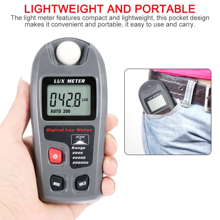 Luxmètre numérique portable MT-30 avec écran LCD pour usine / école / maison, plage : 0,1-200 000 lux, MT-30