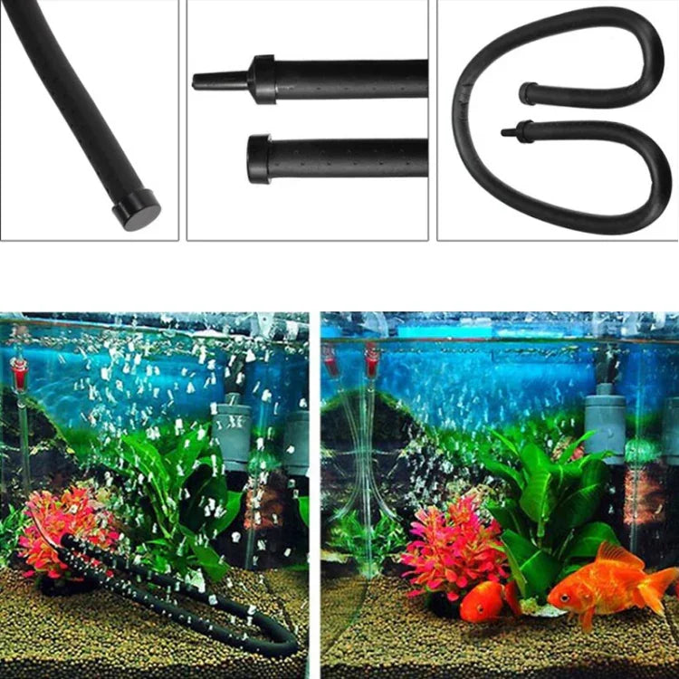 Tuyau barre à bulles pompe aquarium double tête 105cm Accessoires aquarium diffuseur bande oxygène air pour aquariums et bacs à poissons, double tête 105cm