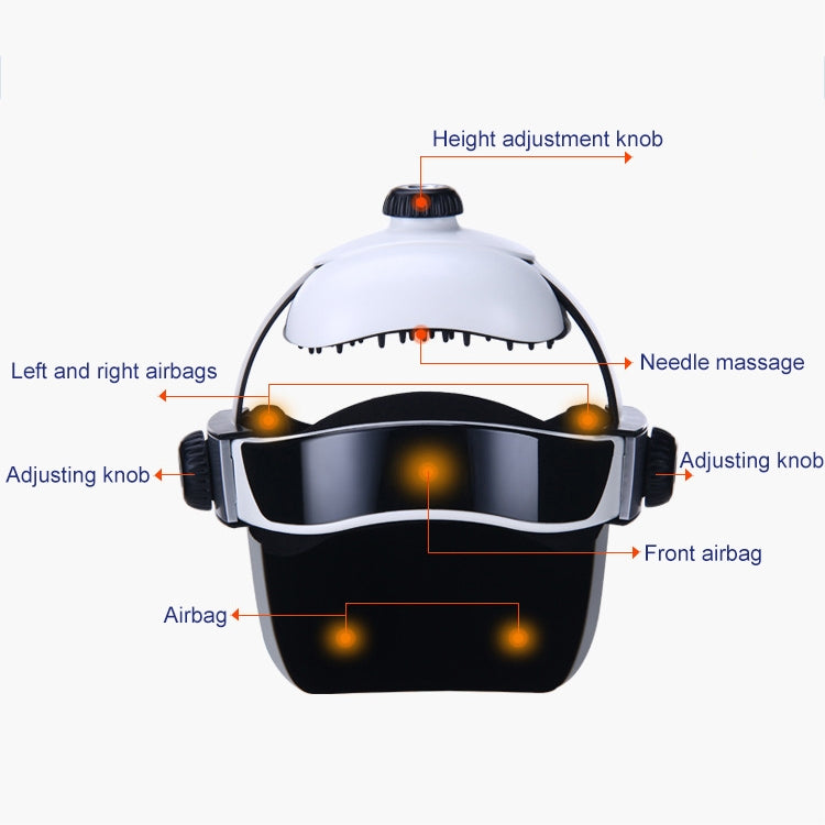Appareil de massage de tête à pression d'air électronique, casque de massage avec musique relaxante, prise US, HC06285, HC06285EU, HC06285UK