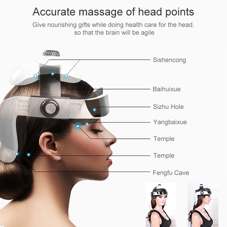 Appareil de massage de tête à pression d'air électronique, casque de massage avec musique relaxante, prise US, HC06285, HC06285EU, HC06285UK