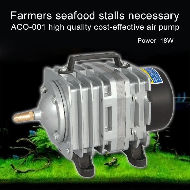 ACO-001 Pompe à air électromagnétique 18W 38L/min Compresseur Aquarium fruits de mer Poisson Augmente le flux d'oxygène, prise US, ACO-001