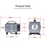 ACO-006 Pompe à air électromagnétique 80W 88L/min Compresseur Aquarium fruits de mer Poisson Augmente le flux d'oxygène, prise US, ACO-006