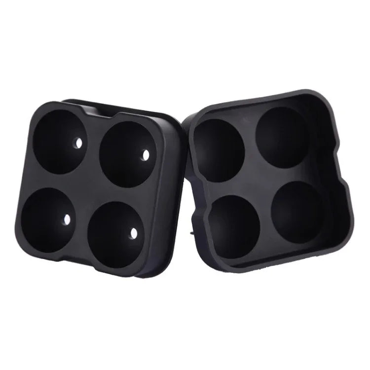 Moule à glaçons sphériques en silicone à 4 cavités, forme sphérique