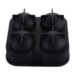 Moule à glaçons sphériques en silicone à 4 cavités, forme sphérique