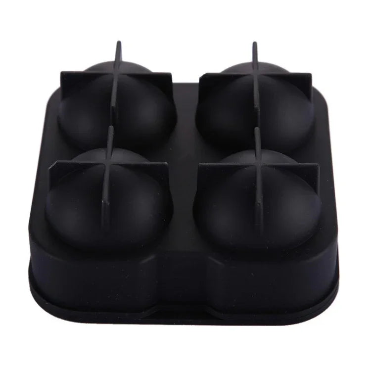 Moule à glaçons sphériques en silicone à 4 cavités, forme sphérique