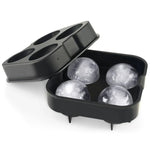 Moule à glaçons sphériques en silicone à 4 cavités, forme sphérique