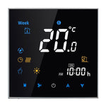 Thermostat de chauffage électronique à charge 16A BHT-3001 avec écran LCD, capteur, affichage de l'horloge / température / heure / semaine / chauffage, etc., BHT-3001 16A (Noir), BHT-3001 16A (Blanc)