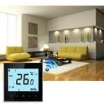 BHT-1000-GB-WIFI Thermostat de chauffage électronique tactile LCD WiFi type chauffage charge 16A avec capteur, affichage horloge / température / périodes / heure / semaine / chauffage etc., BHT-1000 16A (Noir), BHT-1000 16A (Blanc)