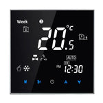 Climatisation centrale BAC-2000 Type tactile LCD numérique Unité de ventilo-convecteur 2 tuyaux Thermostat d'ambiance, Affichage vitesse du ventilateur / Horloge / Température / Heure / Semaine / Chauffage etc., BAC-2000 (Noir), BAC-2000 (Blanc)