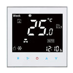Climatisation centrale BAC-2000 Type tactile LCD numérique Unité de ventilo-convecteur 2 tuyaux Thermostat d'ambiance, Affichage vitesse du ventilateur / Horloge / Température / Heure / Semaine / Chauffage etc., BAC-2000 (Noir), BAC-2000 (Blanc)