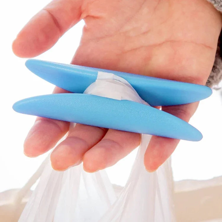 Outil portable d'aide aux courses, poignée de transport en forme de I pour sac plastique, plat et assiette.